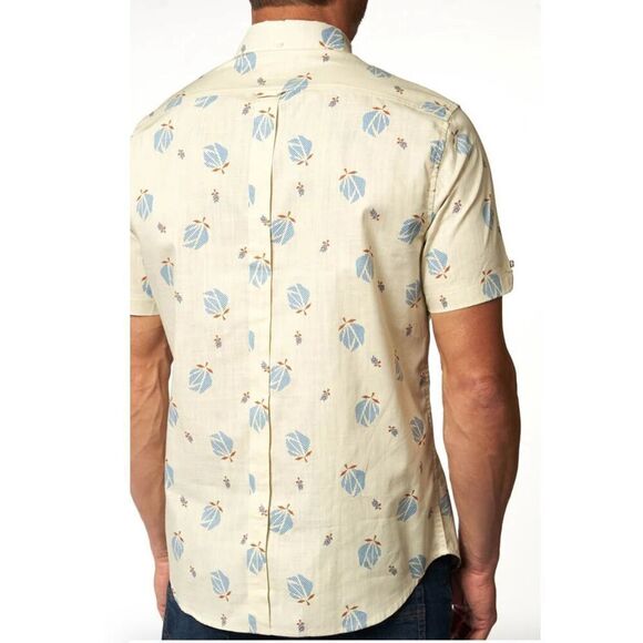 Ben Sherman NWT Digi Floral Print Short Sleeve Woven sz S - Picture 2 of 7